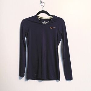 dark purple Nike pro combat fitted base layer